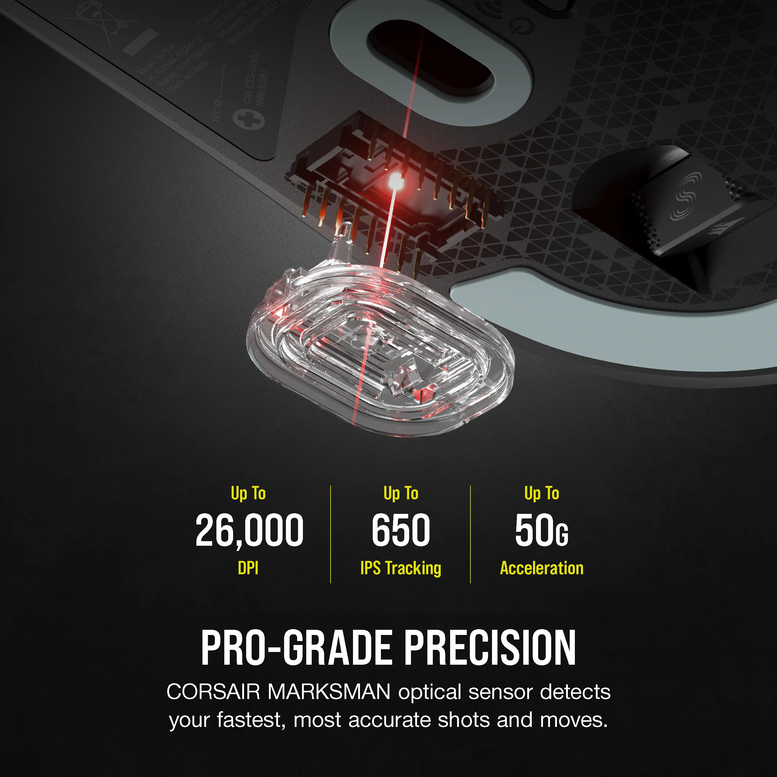 Corsair M75 AIR Ultra-Lightweight Wireless Gaming Mouse - Image 12